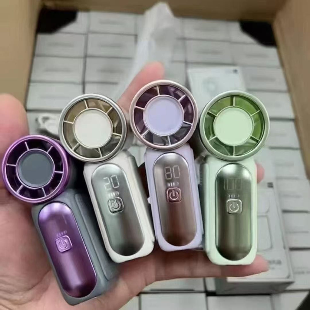 Mini USB Handheld Fan with Digital Display