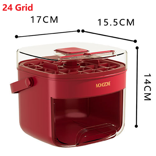 Press-type Convenient Outdoor Portable Ice Tray Large Capacity Ice Bucket 48 Large Ice Maker Food Grade Plastic Storage Tray Essential Kitchen Gadget
