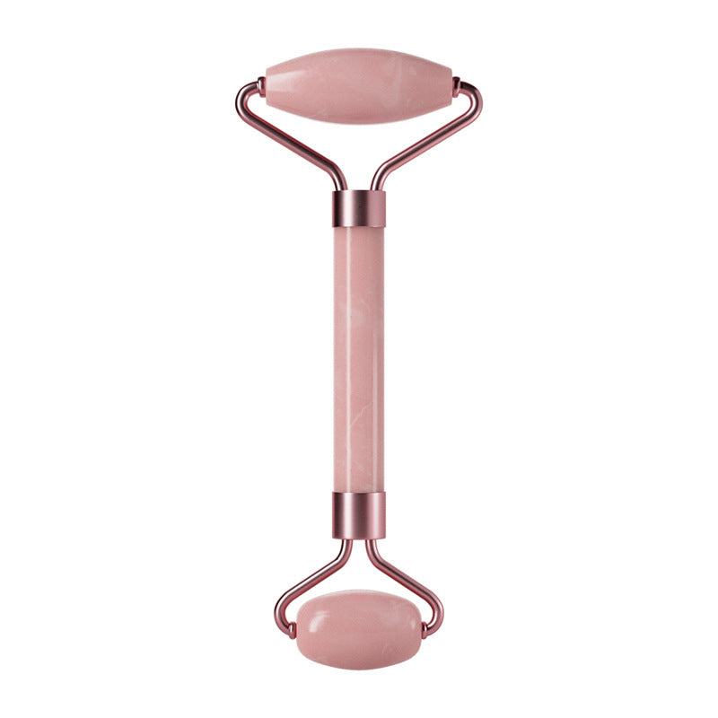 Rose Quartz Roller Massager Set Non-Jade Facial Roller Massager