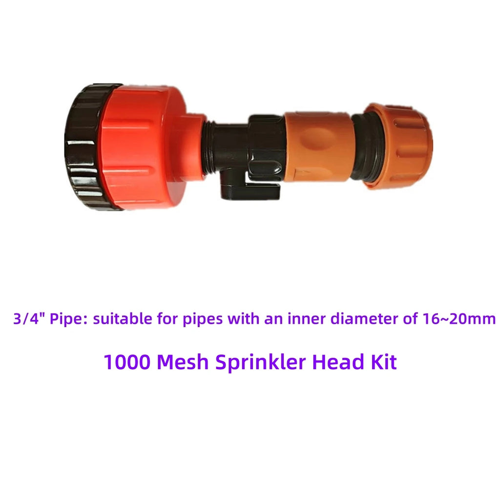 Durable Garden Sprinkler Head 400/1000/2000 Mesh Garden Greenhouse Sprayer Nozzle for 1/2" 3/4" 1" Water Pipe Watering Gun 1Pc