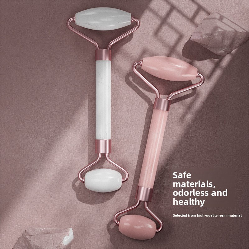Rose Quartz Roller Massager Set Non-Jade Facial Roller Massager