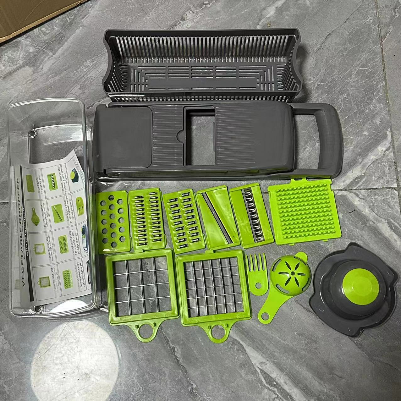 Multi-function Vegetable Cutter 12 Pieces Kitchen Gadget