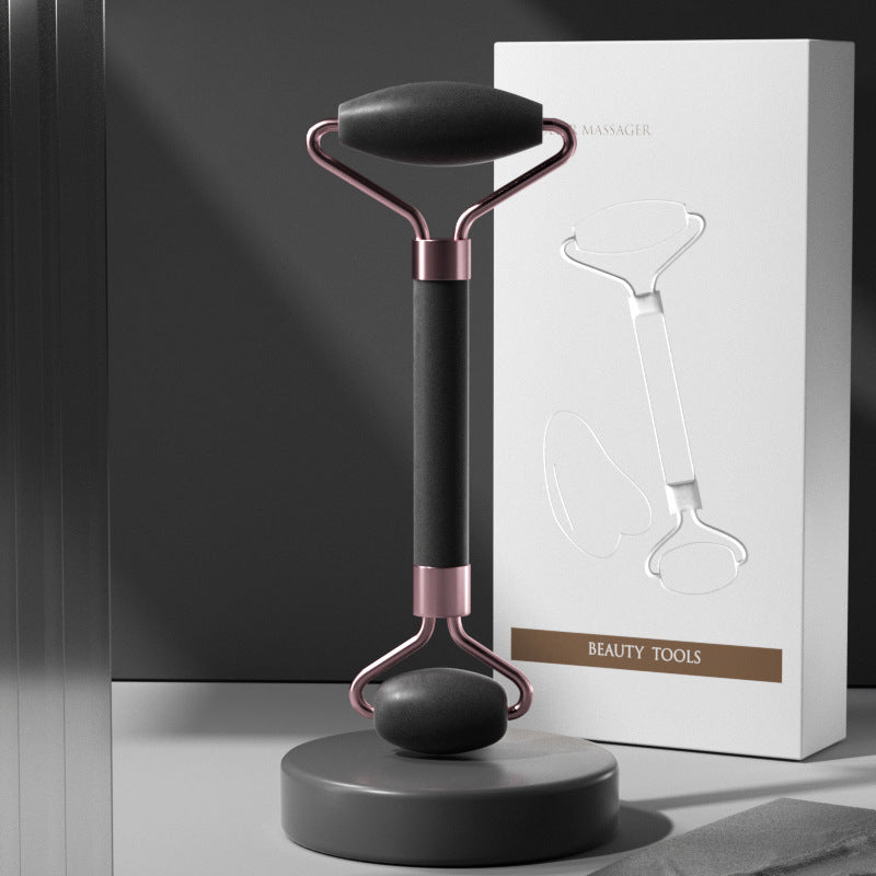 Rose Quartz Roller Massager Set Non-Jade Facial Roller Massager