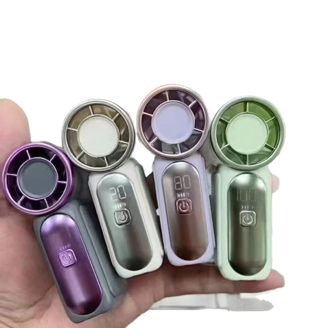Mini USB Handheld Fan with Digital Display