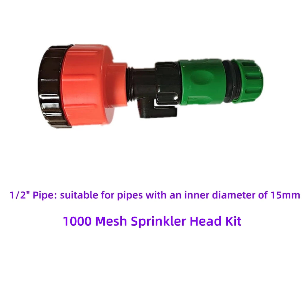 Durable Garden Sprinkler Head 400/1000/2000 Mesh Garden Greenhouse Sprayer Nozzle for 1/2" 3/4" 1" Water Pipe Watering Gun 1Pc