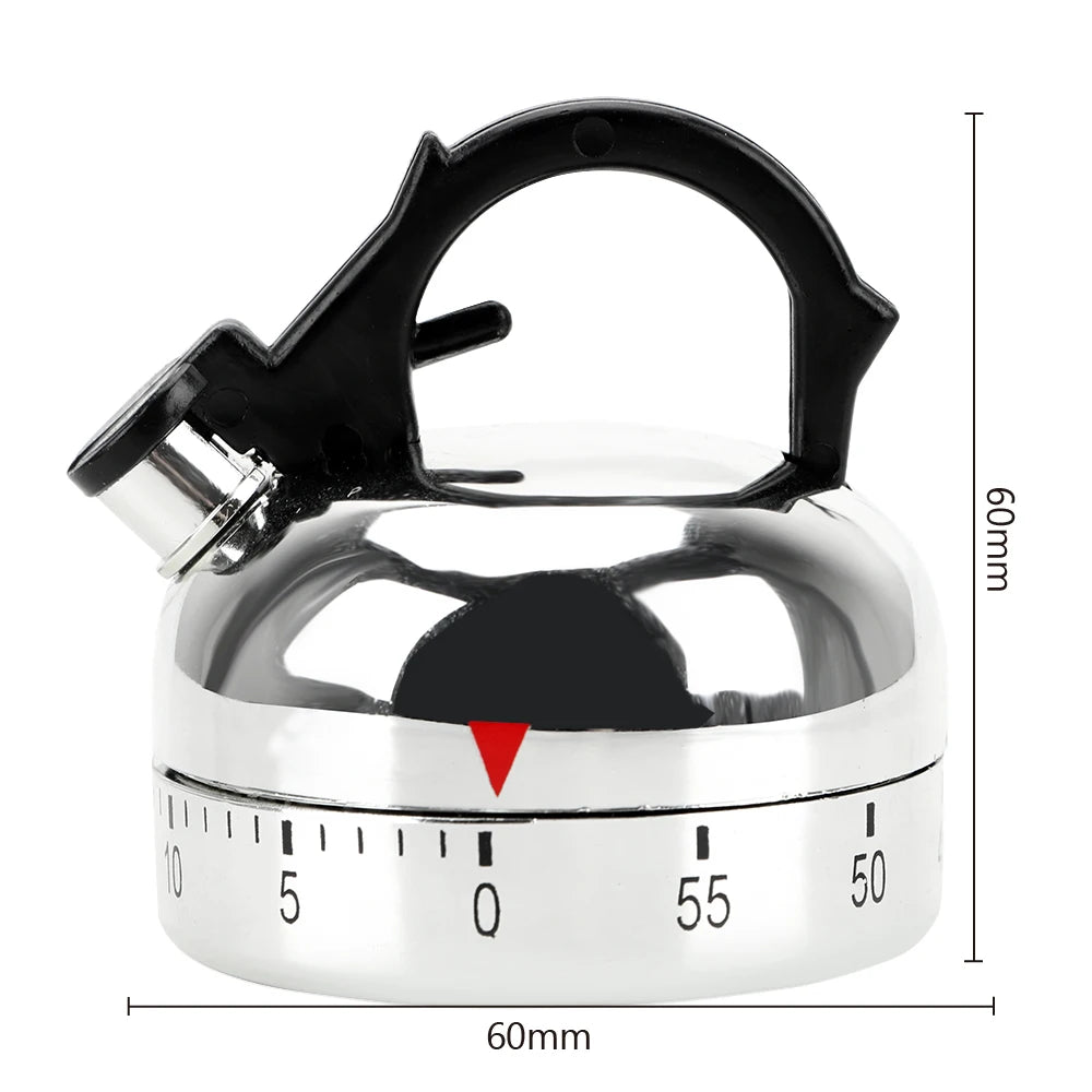 Kitchen Tool Gadgets 60 Minutes Kitchen Timer Kettle Shape Mechanical Timer Countdown Alarm Reminder Cooking Reminders Tools