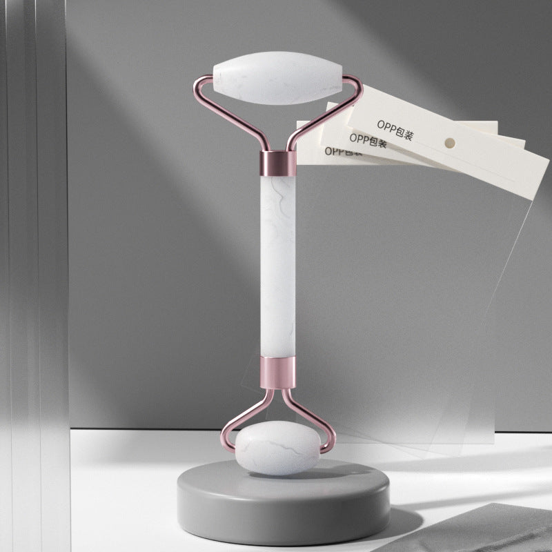 Rose Quartz Roller Massager Set Non-Jade Facial Roller Massager