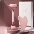 Rose Quartz Roller Massager Set Non-Jade Facial Roller Massager
