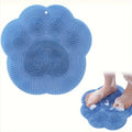 1 Pack Silicone Shower Foot Scrubber Mat, Multi-function Back & Foot Massager Pad Non-slip Bathroom Shower Accessory
